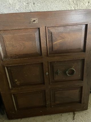 Puerta madera antigua doble