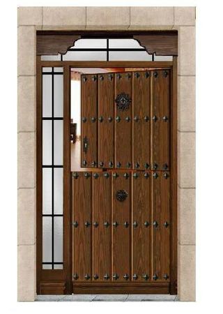 Puerta madera antigua doble