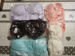 5 sujetadores 3xl de varios colores