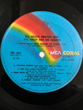 Bill Haley Greatest Hits disco vinile rock & roll