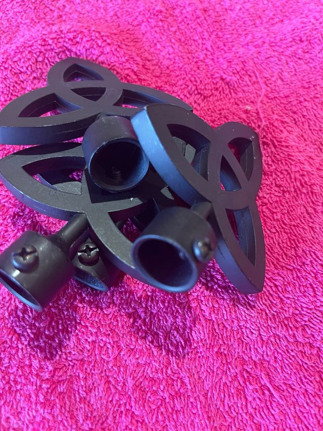 4 Topes para barra - Negro, metal