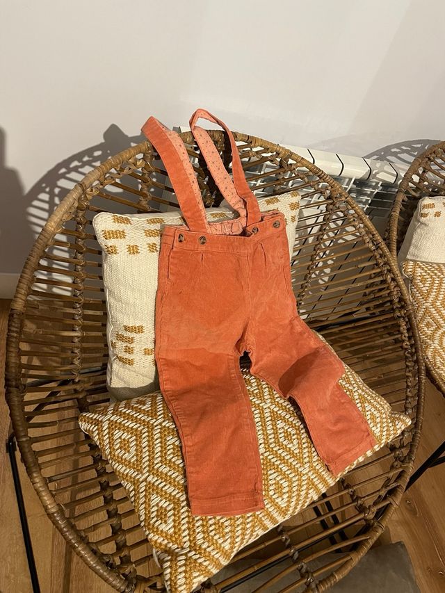 Gocco peto pantalón pana ladrillo 12-18 meses