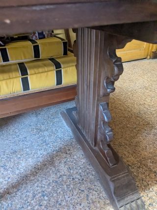 mesa escritorio antigua cuero burdeosestilo inglés