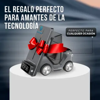 Cargador inalámbrico 3 en 1 forma coche para apple