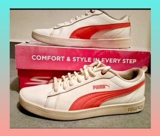 Zapatillas Puma Smash blancas N°37 oferta!