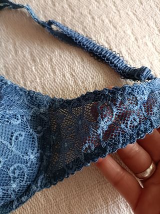 Sujetador encaje azul