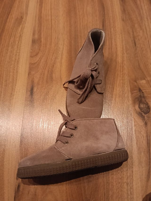 Botas niña Piel Marrón - Pisamonas