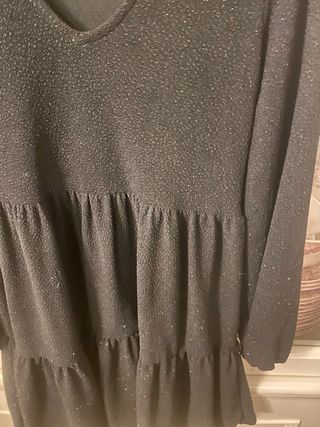 Vestido negro Pull&Bear lurex talla S