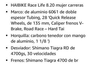 Bicicleta carretera haibike