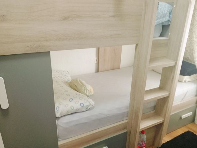 Cama tren infantil madera