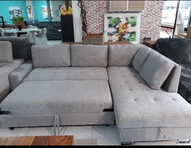 SUPER OFERTA SOFÁ CAMA FB GRIS CLARO