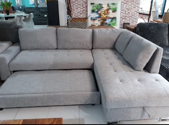 SUPER OFERTA SOFÁ CAMA FB GRIS CLARO