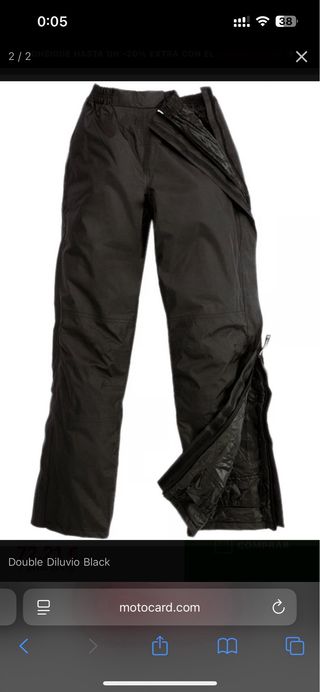 Pantalón moto Tucano Urbano Double Diluvio Black