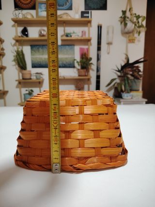 Cestino vimini arancione
