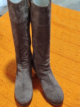 Botas altas mujer de piel, ante