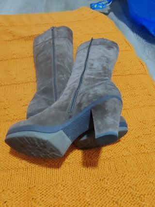 Botas altas mujer de piel, ante