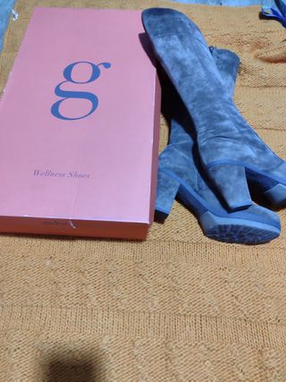 Botas altas mujer de piel, ante