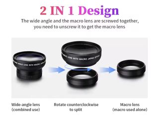 Lente móvil Macro-Gran angular NUEVA