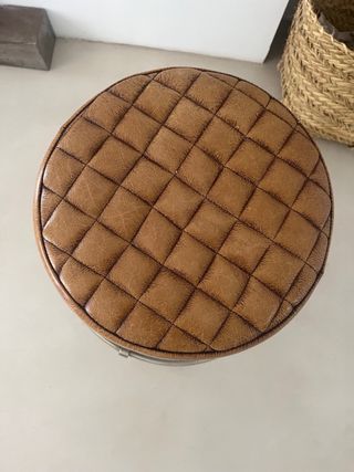 Pack dos Taburetes piel y metal