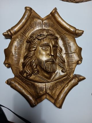 Icona Gesù Cristo in legno dorato