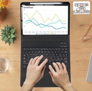 Custodia iPad con Tastiera - Nera