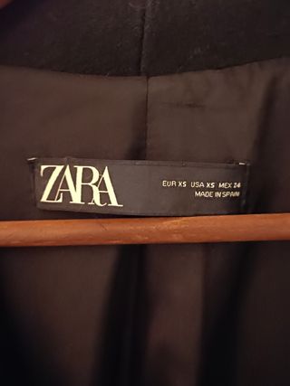 Abrigo Zara negro - Talla L
