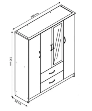 SUPER OFERTA ARMARIO 4 PUERTAS CAMBRIA