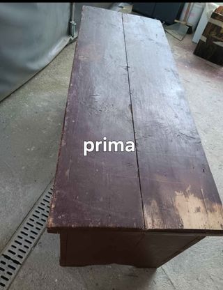 Cassapanca in legno naturale. Restaurata