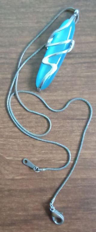 Collar azul plata