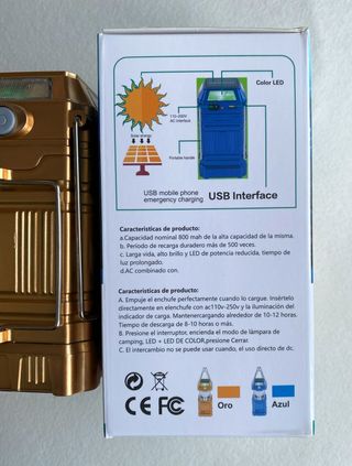 Linterna Farol Solar