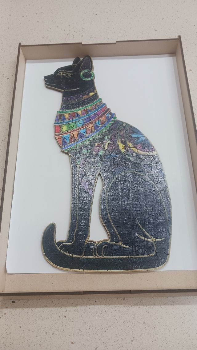 Puzle de madera de gato egipcio