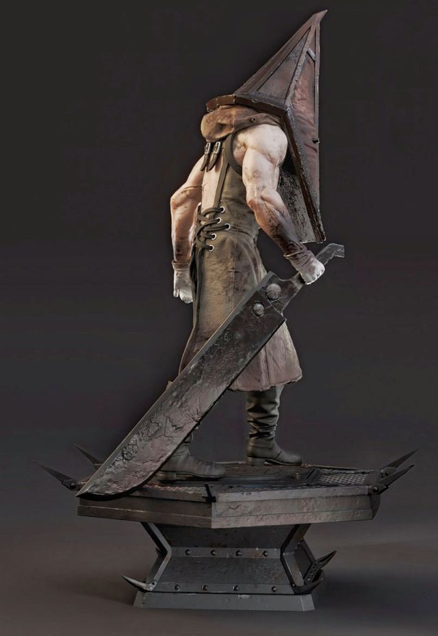 Piramide con testa rossa figura del videogioco Silent Hill