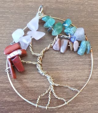 Colgante árbol de la vida multicolor