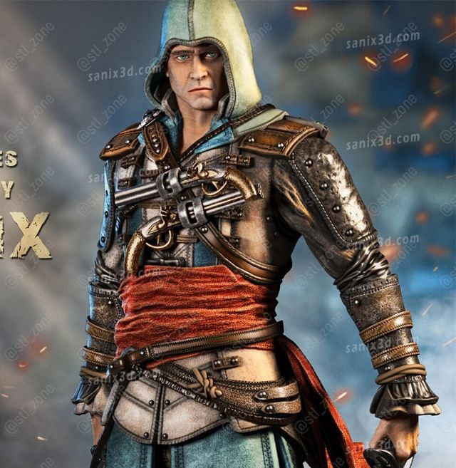 Figura di Altair o Ezio di Assassin's Creed dipinta