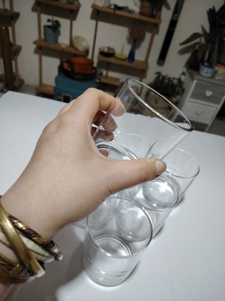 6 bicchieri vetro trasparenti