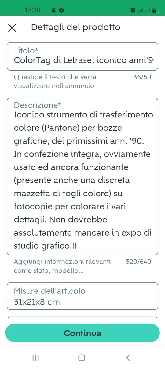 Iconico ColorTag della Letraset anni '90