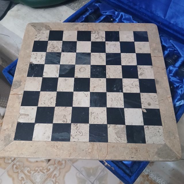 Xadrez em mármore ônix