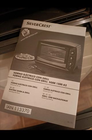 Horno eléctrico con grill 