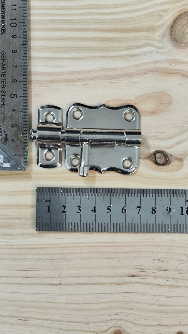 pasador pestillo plateado cromado