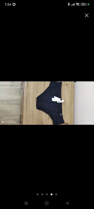 Bikini ETAM marrón y braga negra