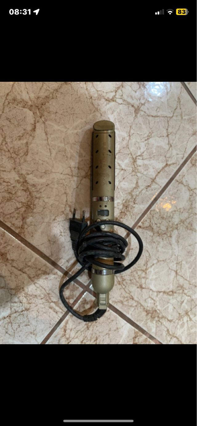 Piastra capelli vintage beige funzionante