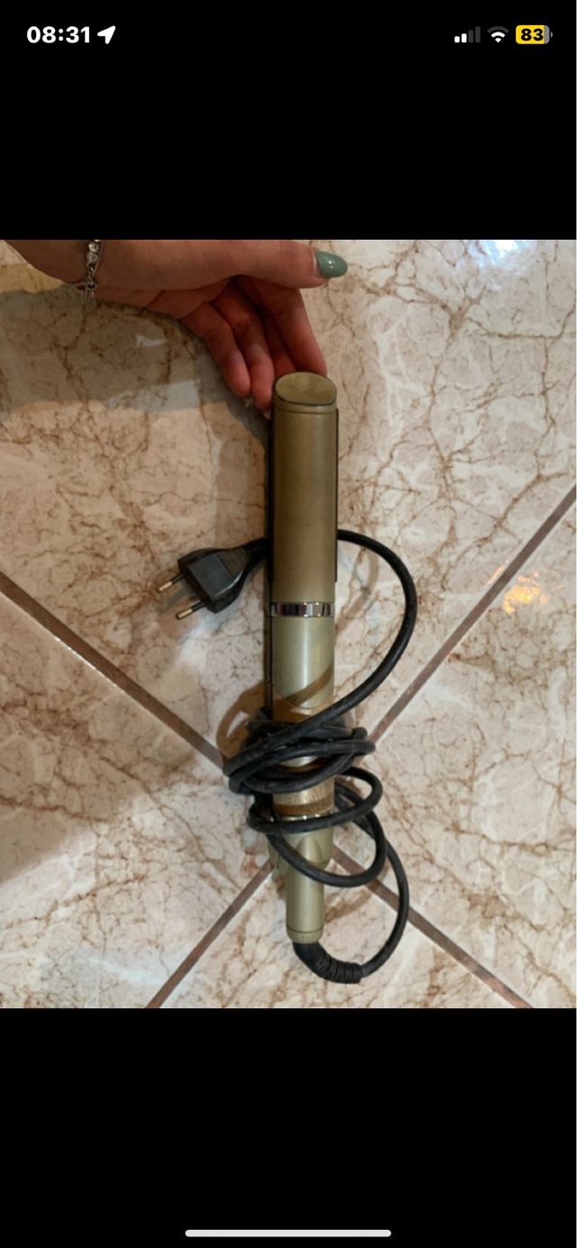 Piastra capelli vintage beige funzionante