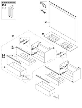 Mueble de Baño Roca Pack The Gap