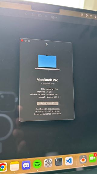 MacBook Pro 14" M1 - 16GB RAM - 512GB SSD