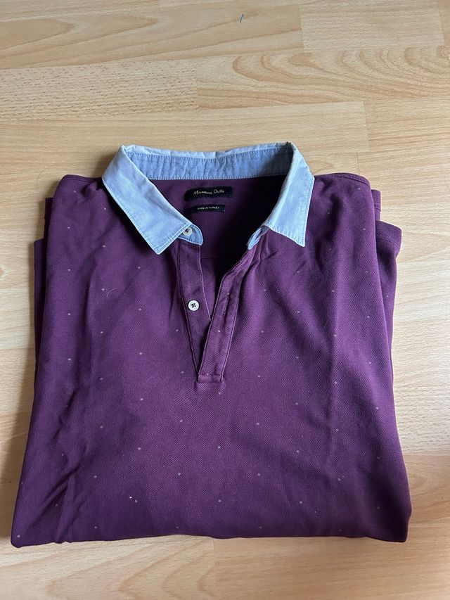 Massimo Dutti Polos Talla L Polo Manga Larga Massimo Dutti Morado
