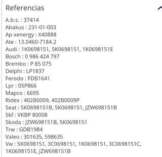 Discos.y pastillas seat leon II