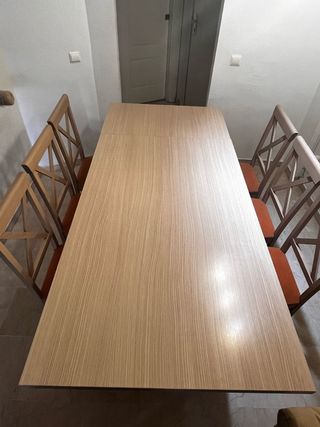 Mesa comedor extensible madera