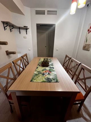 Mesa comedor extensible madera