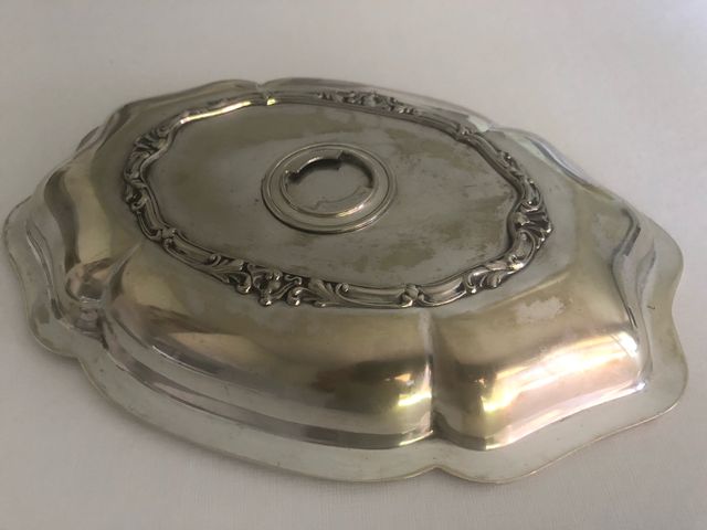 Pieza antigua chapada plata o alpaca