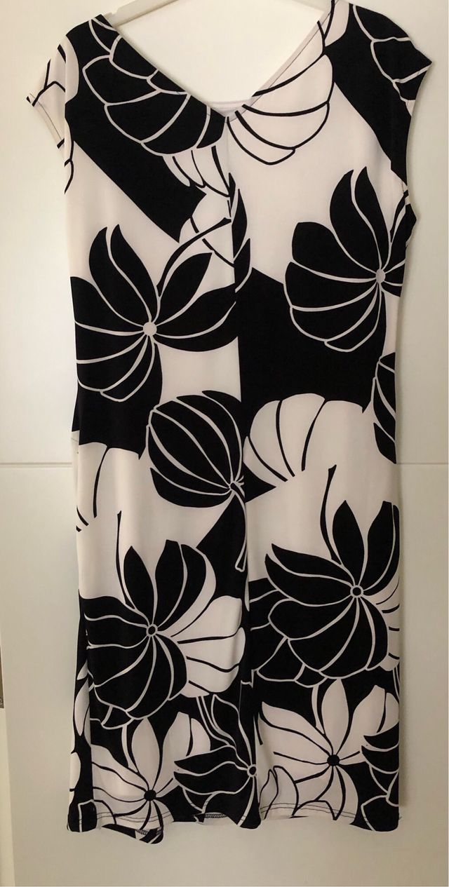 Vestido Punto Roma - Blanco&Negro - Talla P
